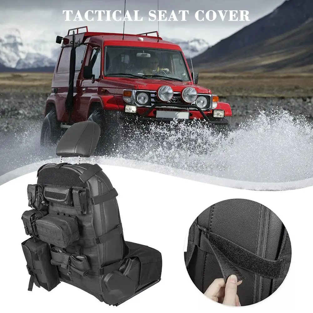 

Universal Front Seat Cover Case Storage Bags Tactical Seat Cover For Jeep Wrangler CJ YJ LJ JK JL Storage Bags Molle Pal Po N3F2