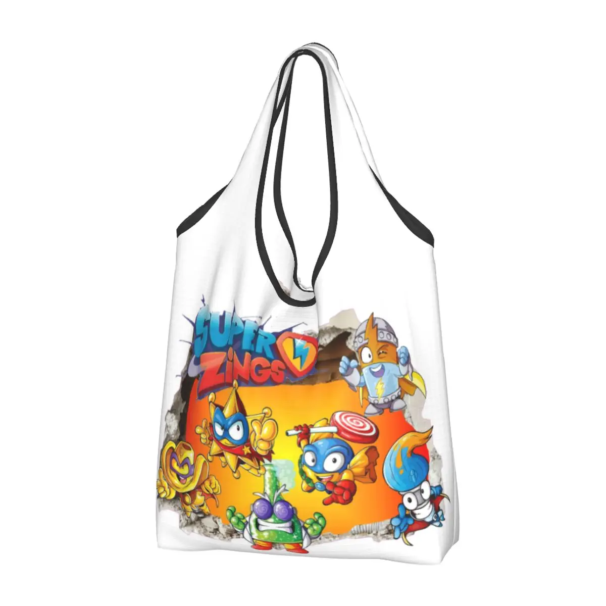 Super Things Cartoon Shopping Bags Riutilizzabile Grocery Eco Bags Borse Per Il Riciclaggio Di Grande Capacità Borsa Lavabile