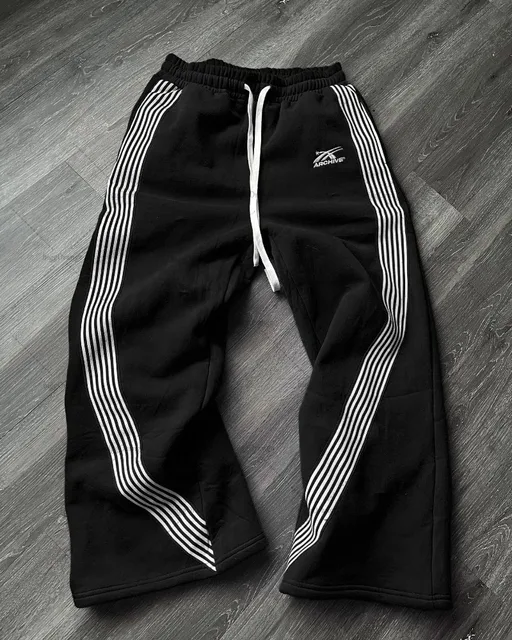 Rétro Vintage 2025 nouveau Baggy pantalon mode femmes droite ample tendance marque Jogging pantalon décontracté Harajuku hommes Hip Hop pantalon 1