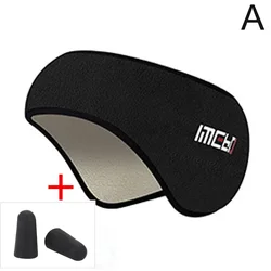 Plush Cotton Eye Mask - Warm and Relaxing Sleep Blindfold (Black with earplug)