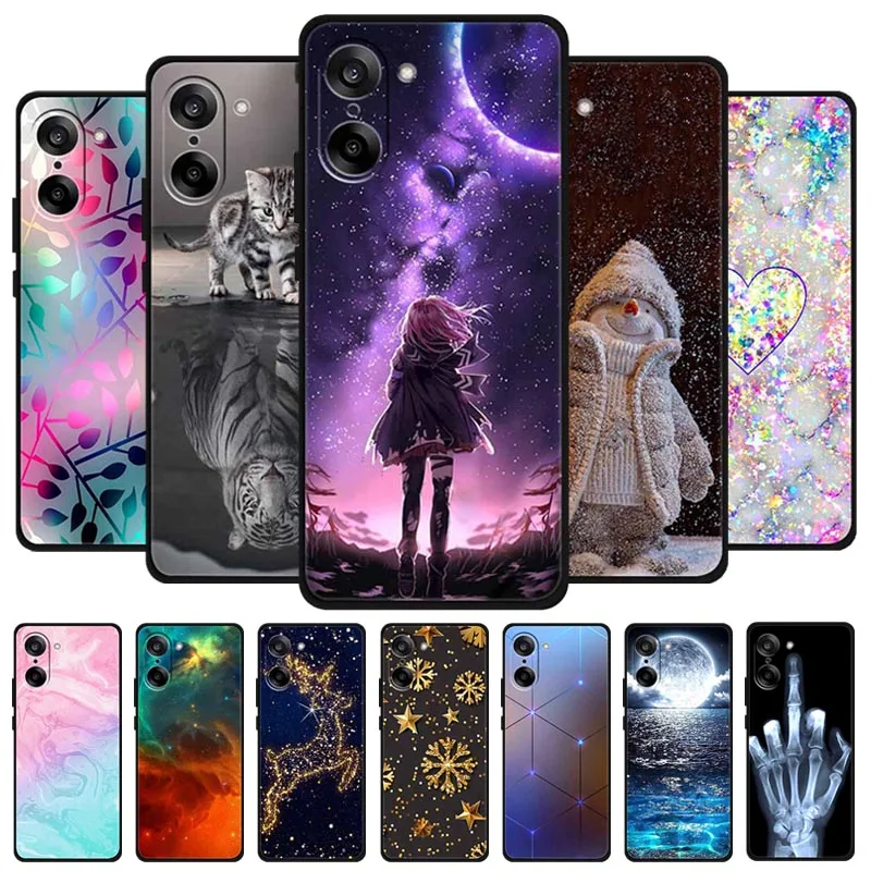 Sleek Black Soft Silicone Shockproof Phone Case