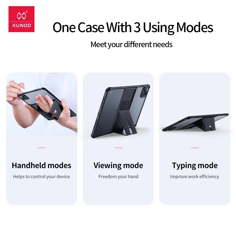 Xundd-shell à Prova de Choque com Suporte Magnético Invisível Estojo para Xiaomi Pad 6s Pro Capa para Tablet Airbag 124 Polegadas - Imagem 6