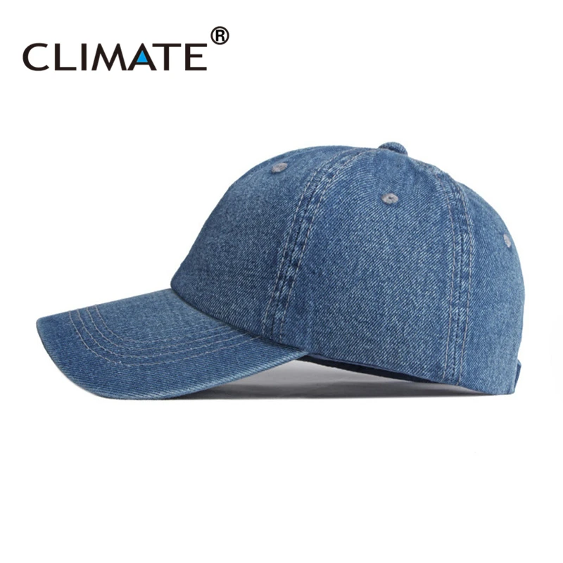 Climate Men Denim Baseball Cap Hat 