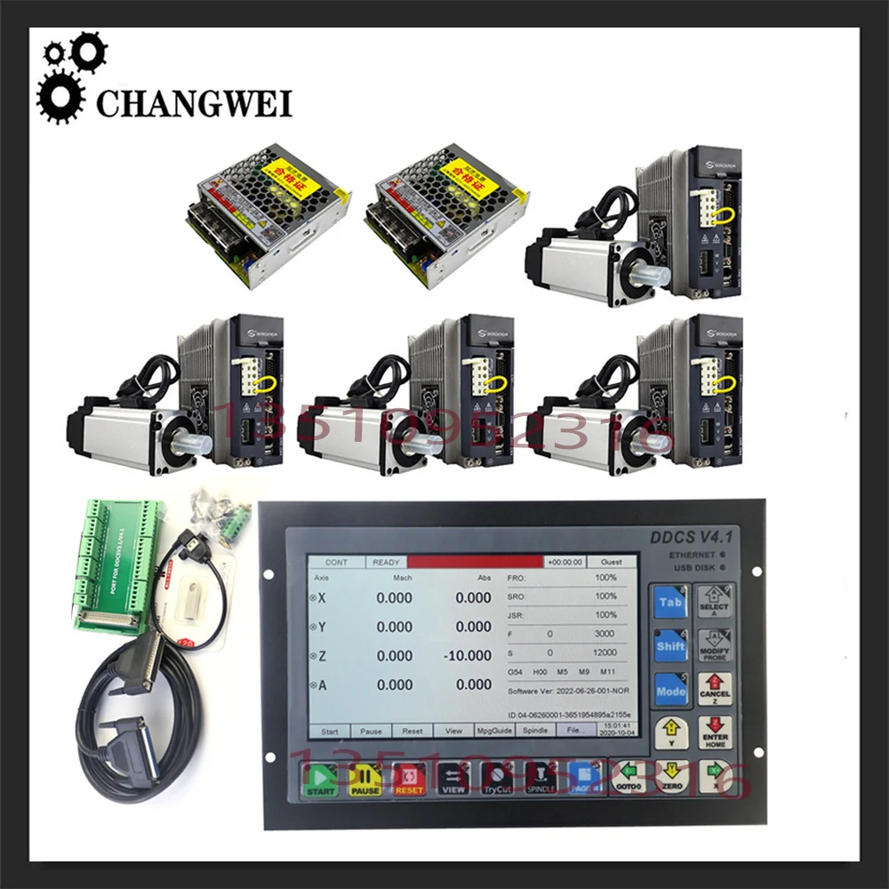 

Автономный независимый контроллер Ddcsv4.1, Usb интерфейс, G код, 3/4 осей, комбинированный комплект, 750 Вт, серводвигатель переменного тока + Драйвер, 75 Вт, 24 В постоянного тока