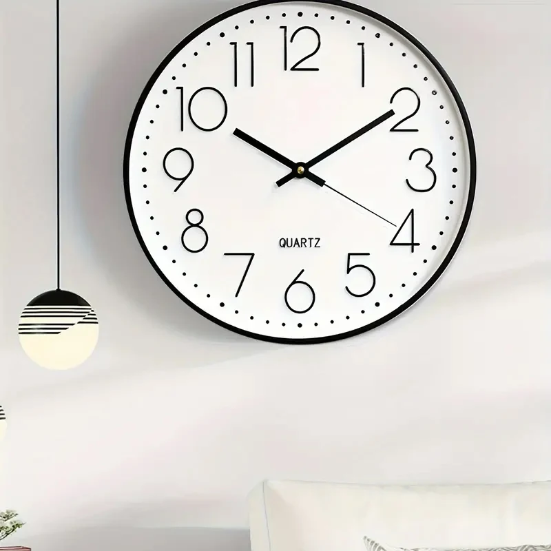 Digital Wall Clock 8 Inch Mute Quartz Wall Clock Cubic Digital Clock Living Room Bedroom Wall Decorations