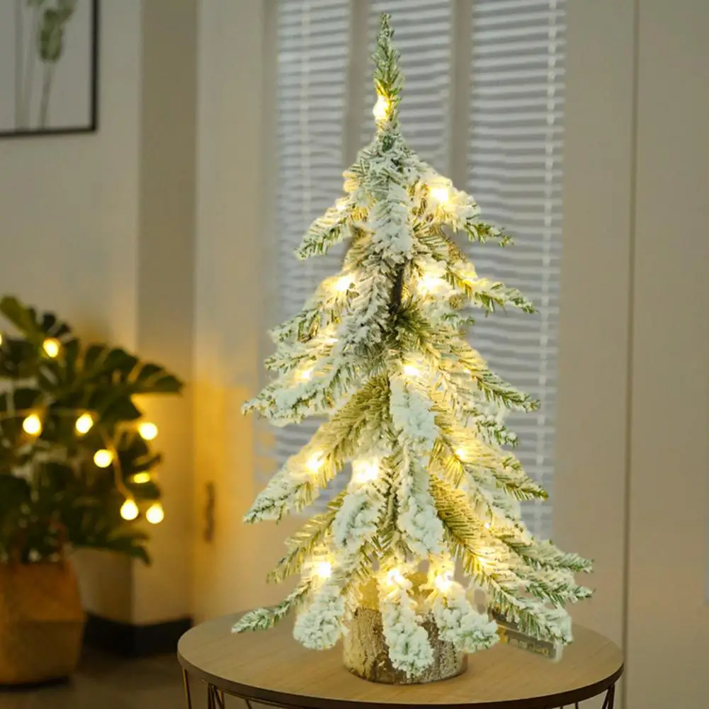 

Small Christmas Tree with Lights Mini Christmas Tree with Lights Realistic Mini Christmas Trees with Stable Base Festive for A