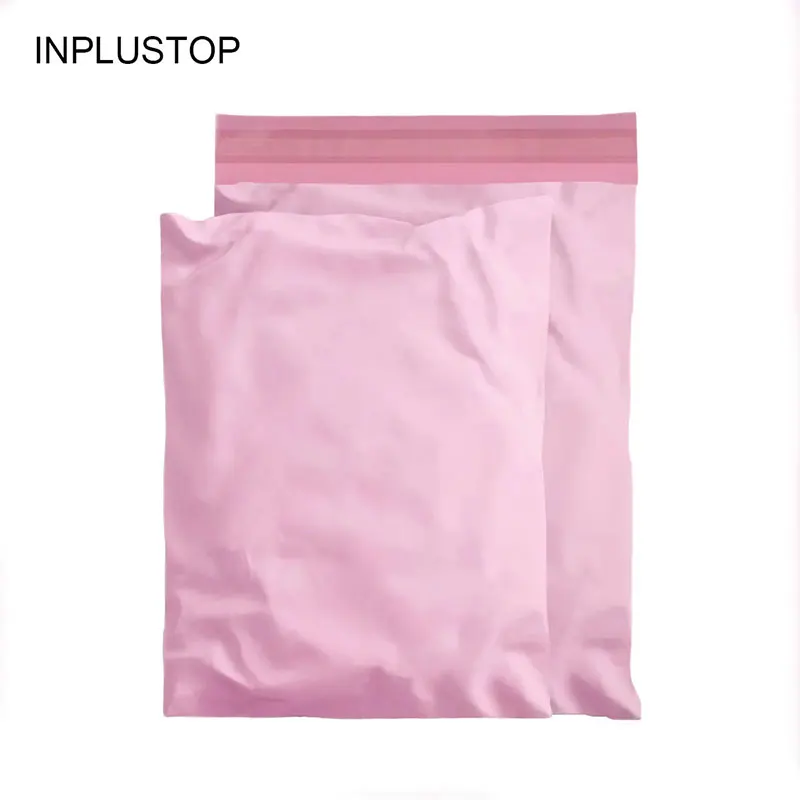 INPLUSTOP 친환경 택배 파우치, 생분해 가방, 핑크 맞춤형 물류, 방수 우편 택배 가방