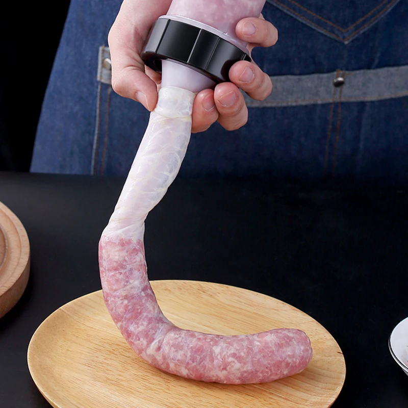 Manual Sausage Maker Manual Sausage Syringe Filler Homemade Stuffing Meat Machine Funnel Syringe sausage stuffing machine