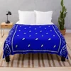 Royal Blue Paisley Bandanas Throw Blanket sofa bed Luxury Brand Blankets 1