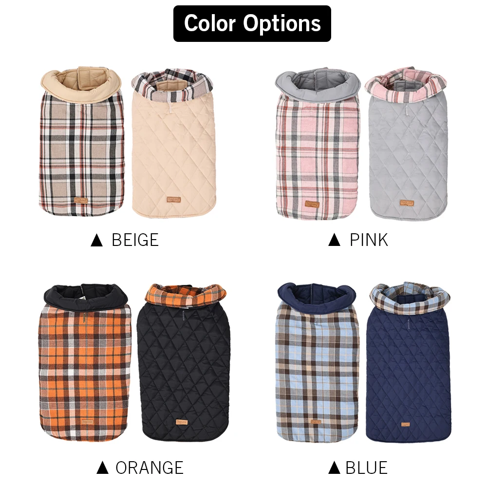 Dog Warmer Waterproof Jacket for Medium Large Dogs French Bulldog pet jacket