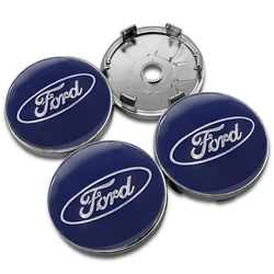 Set of 4 Premium Car Wheel Center Hub Cap Rim Cover Stickers, Multiple Sizes Available (60mm all Blue)