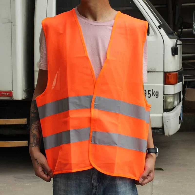 Car Reflective Safety Vest,Auto Parts Reflective Strip Vest For Gas Stations Cleaning Sanitatio Cycling High Visibility Jackets