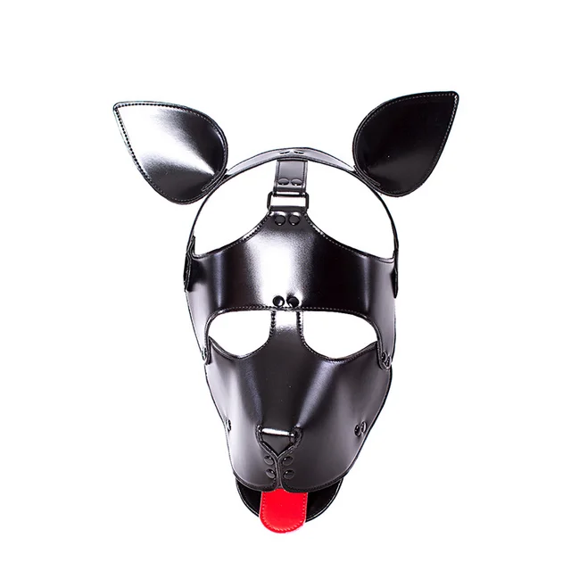 Puppy Mask Headgear and Plain Zipper Hood 3