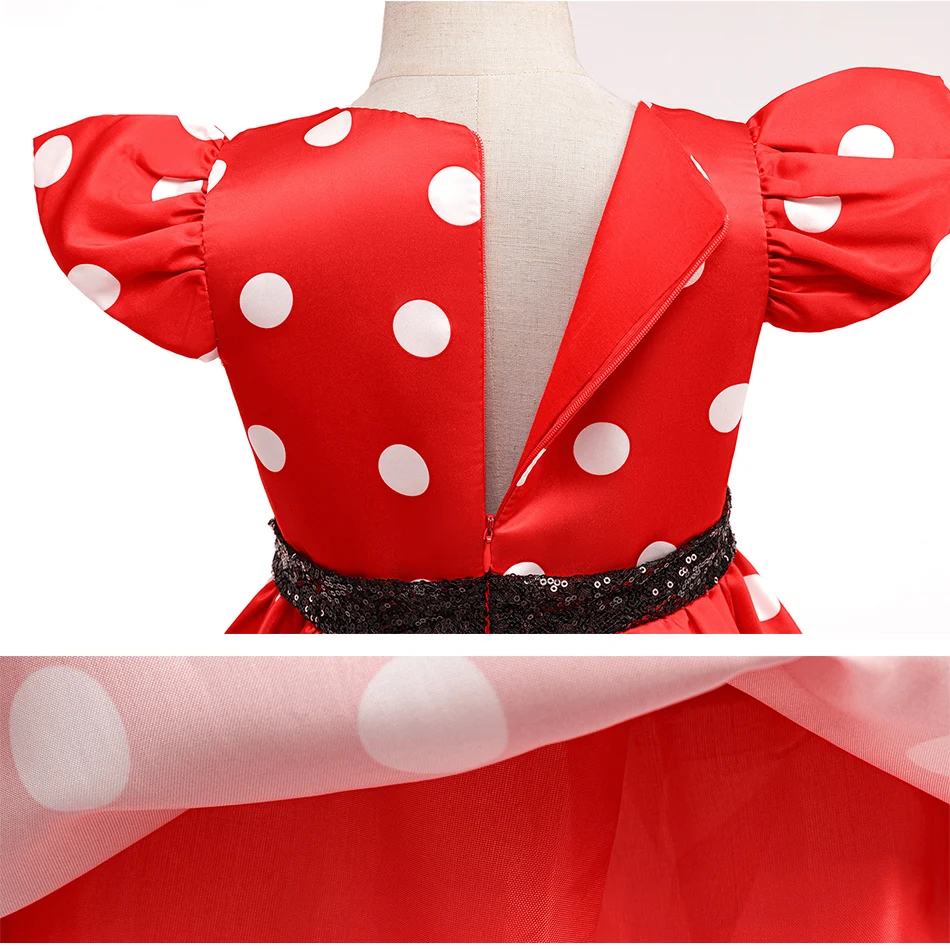 Baby Girl Mickey Dress Up Dresses Child Girl Halloween Minnie Cosplay  Costume Sequin Dot Princess Birthday Party Outfits - AliExpress, image size:950x950