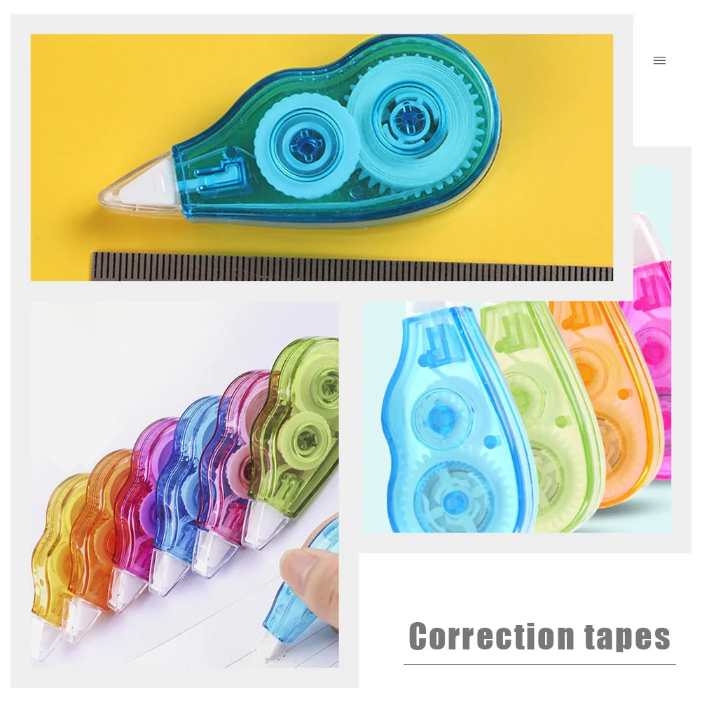 Household Portable Correction Tape 6Pcs Kawaii White Out Corrector Promotional Gift Stationery Student Prize School Office 12M