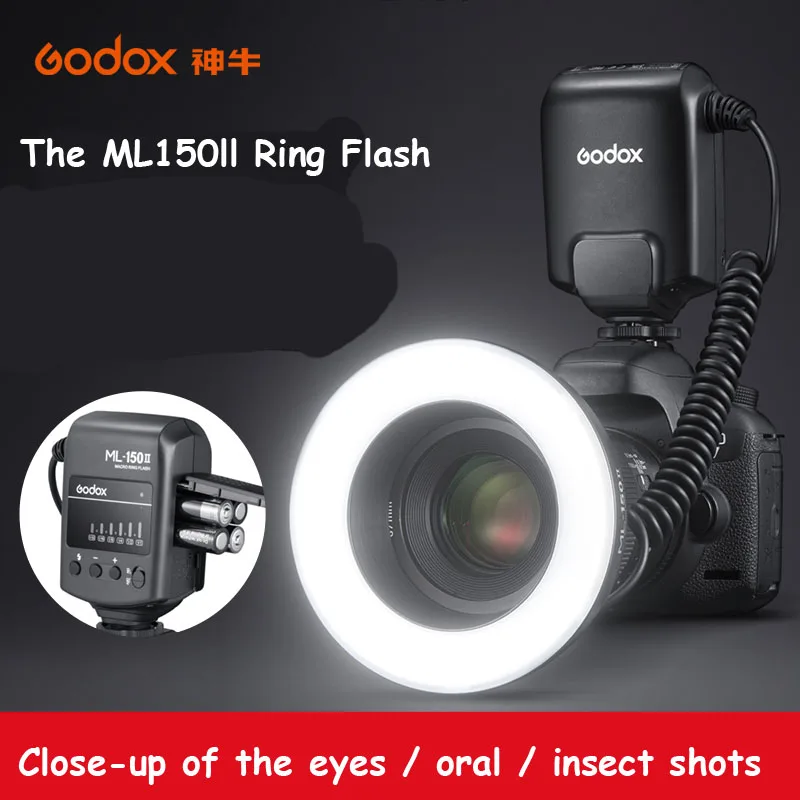 Godox ML-150II ML150II macro led ring flash Speedlite for Sony Canon Nikon Fuji Olympus Panasonic DSLR Cameras photography