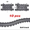 NEW City Trains Flexible Tracks Soft Straight Curved Rails Switch Building Block Creative Models Railways Toys For Kids Gifts 4