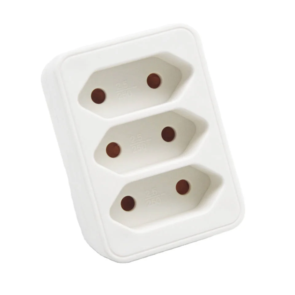 European Power Socket Plug 250v 16a 3way Splitters Travel Adapters