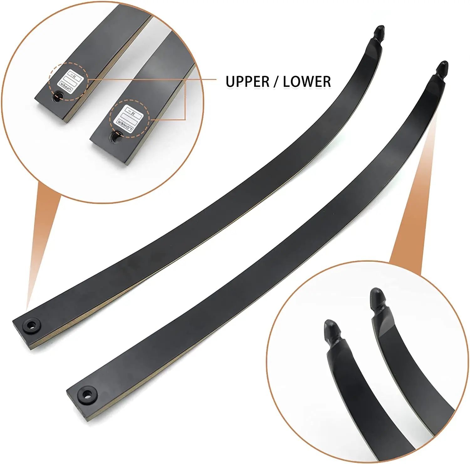 Set Arco Ricurvo Hellbow 20 Lbs - Per Destrimani, Nero, 117 Cm, Per Giovani Arcieri - Foto 2