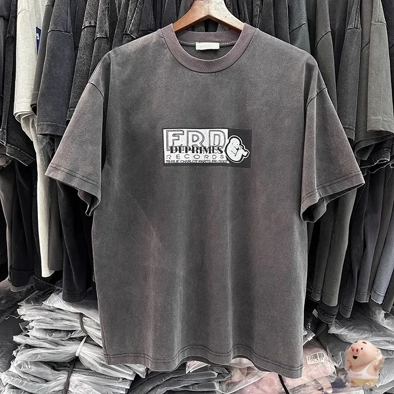 

Top Version Classic Washed Enfants Riches Deprimes Records Tee Men Women Vintage Grey ERD T-shirt Oversize Tops Short Sleeve har