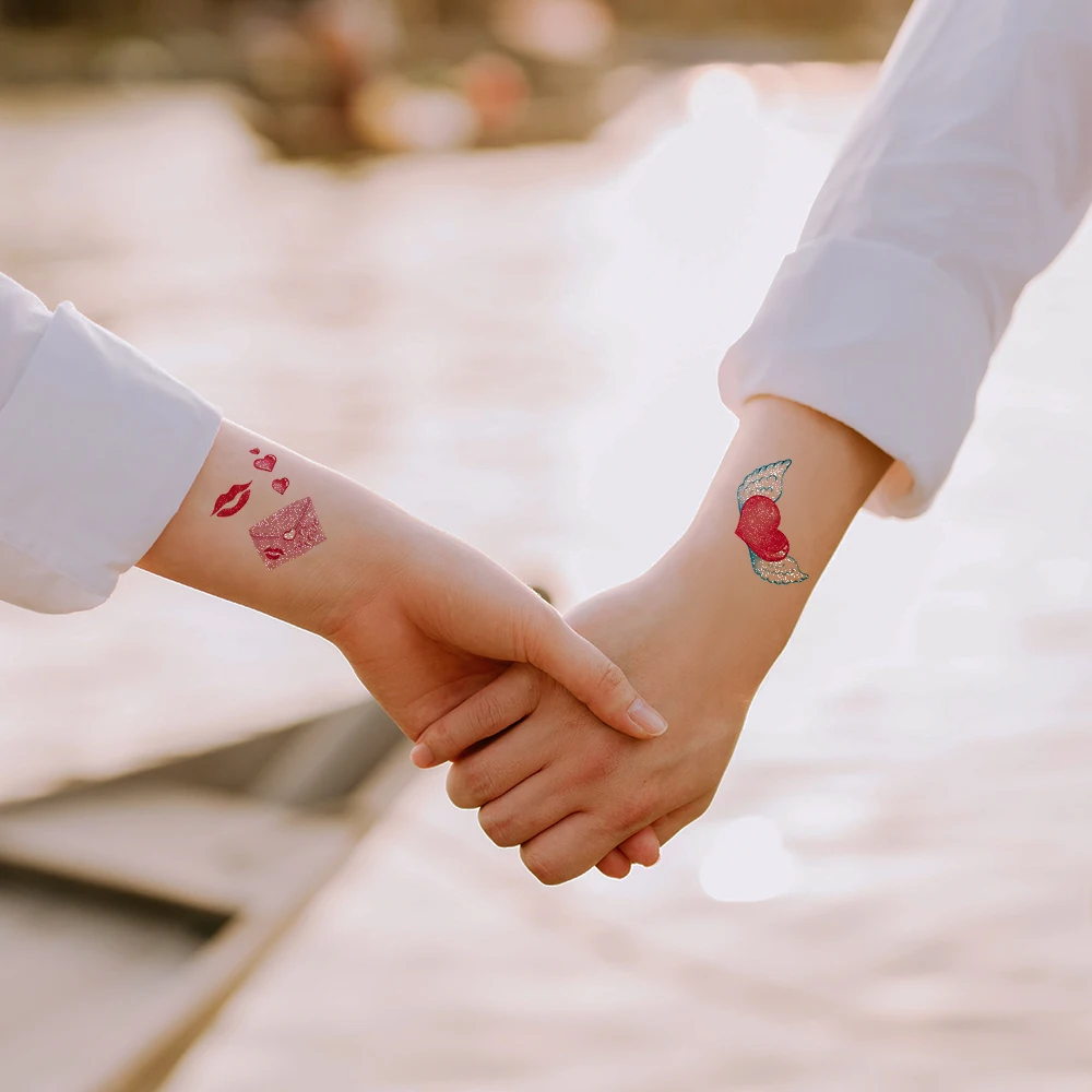 6pcs flash powder stickers wedding anniversary part