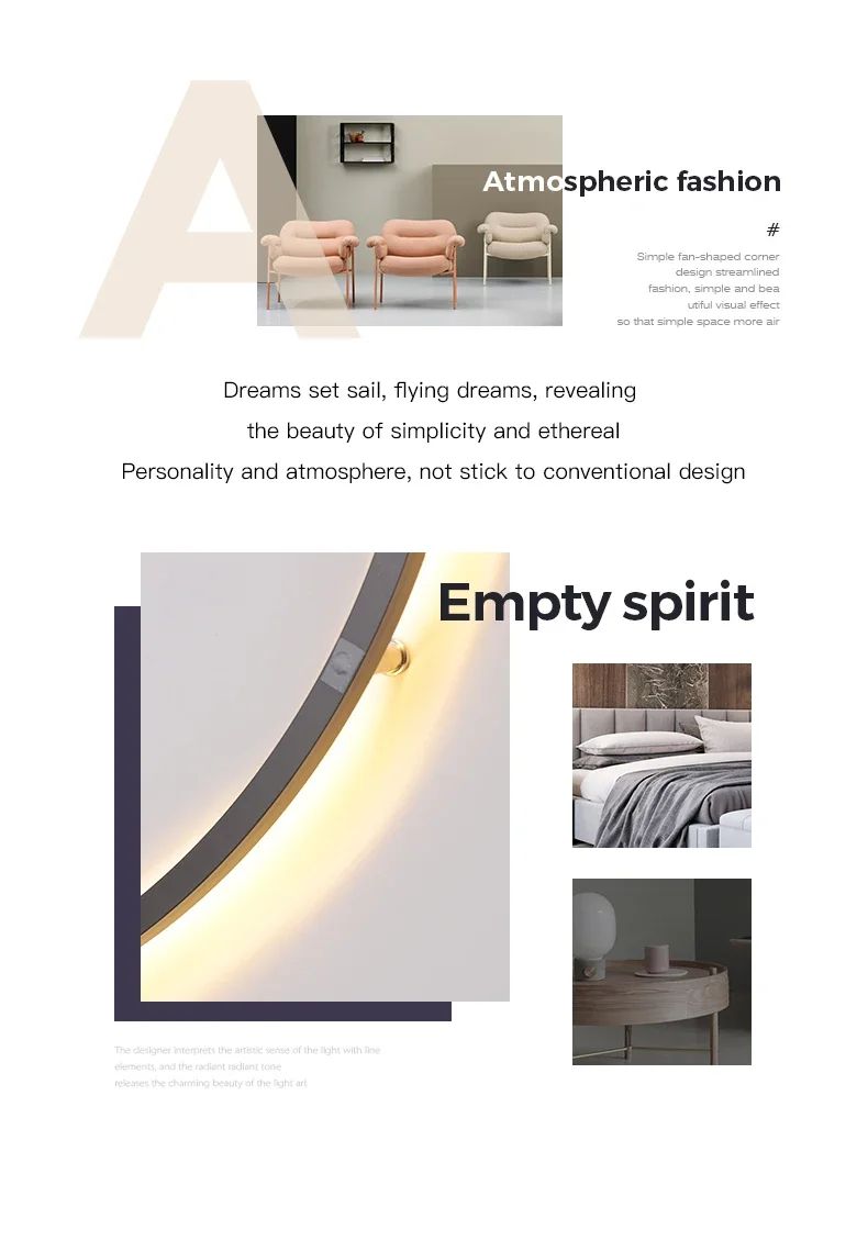 Description Picture 3 of itemModern Decor LED Wall Lamp For Bedroom Living Room Home Nordic Design Round Ring Indoor USB Wall Sconce Lighting Fixture