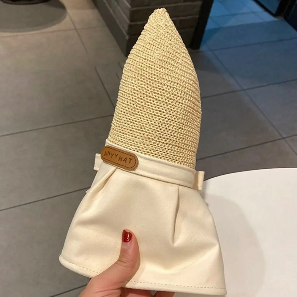 Summer Women Bucket Hat Versatile UV Protection Big Wide Brim Beach Sun Hats Bows Panama Caps Outdoor Travel Ponytail Caps_desvips.com