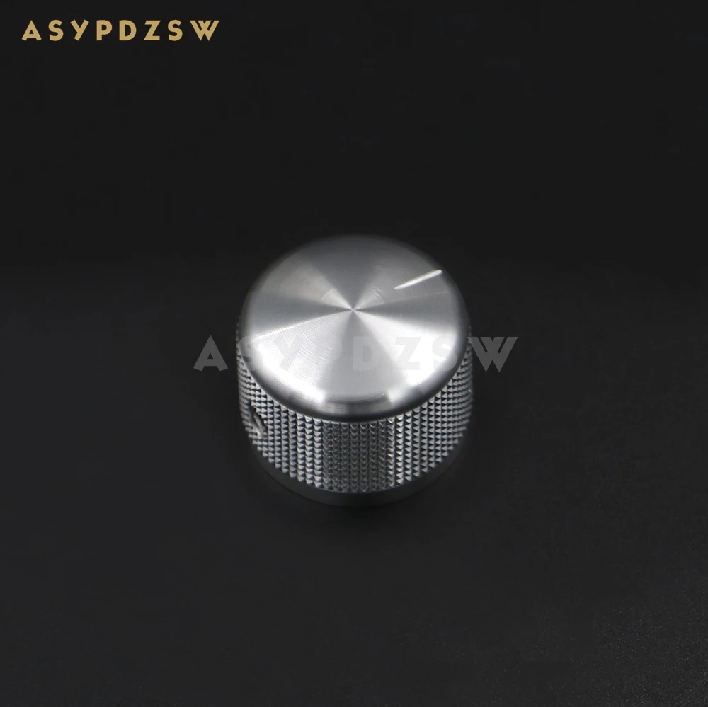 

1 PCS 25*19mm Amplifier Volume potentiometer Aluminum knob Knurled Silver