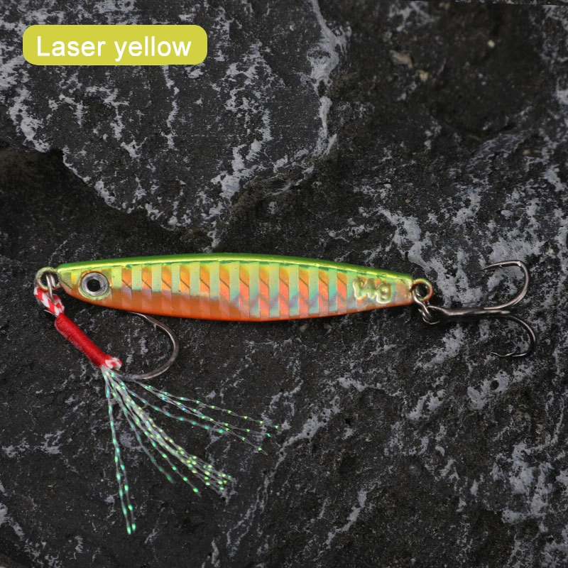 thumbnail image 1 of Señuelo para pesca vertical de Metal largo más lento, cuchara de Jigging de fundición lenta, 7G, 10G, 14G, 17G, 21G, 28G, cebo de Metal Artificial para orilla, aparejos de mar, 1 ud., 1 of 5