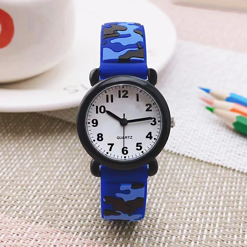 Cartoon Small Boy Camouflage Outdoor Sports Watch Children's Student Quartz Watch