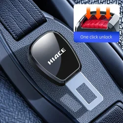 Enhanced Car Seat Belt Buckle Plug with Optional Logo - Auto Safety Strap Extension Accessory (BLACK - HIACE)