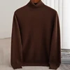 Men's Turtleneck 100% Merino Wool Sweater Men 2024 Autumn and Winter Large Size Loose Knitted Sweater Keep Warm Top Men Jumper 3
