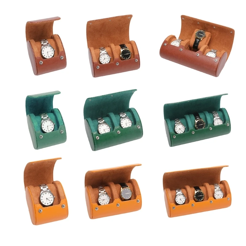 

Stylish Leather Watch Box Watch Watch Storage Box PU Watch Case PU Material Perfect for Storaging Displaying HXBA