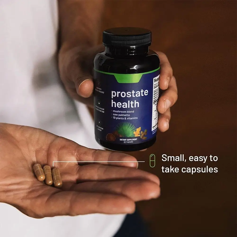 2 Bottles Saw Palmetto Prostate Capsules Urinary Tract Health Frequent Urination Bladder Support For Men's Prostate Health