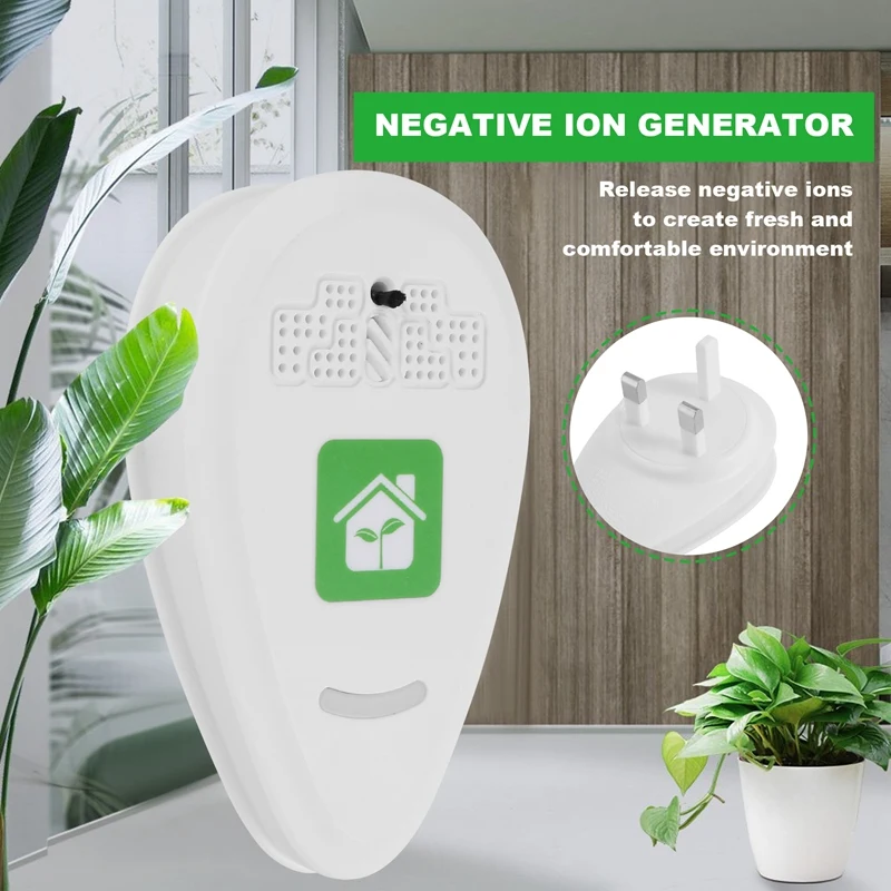 

Plug In Air Purifier Mini Portable 5-12 Million Negative Ion Air Purifier For Bedroom Kitchen Bathroom Office