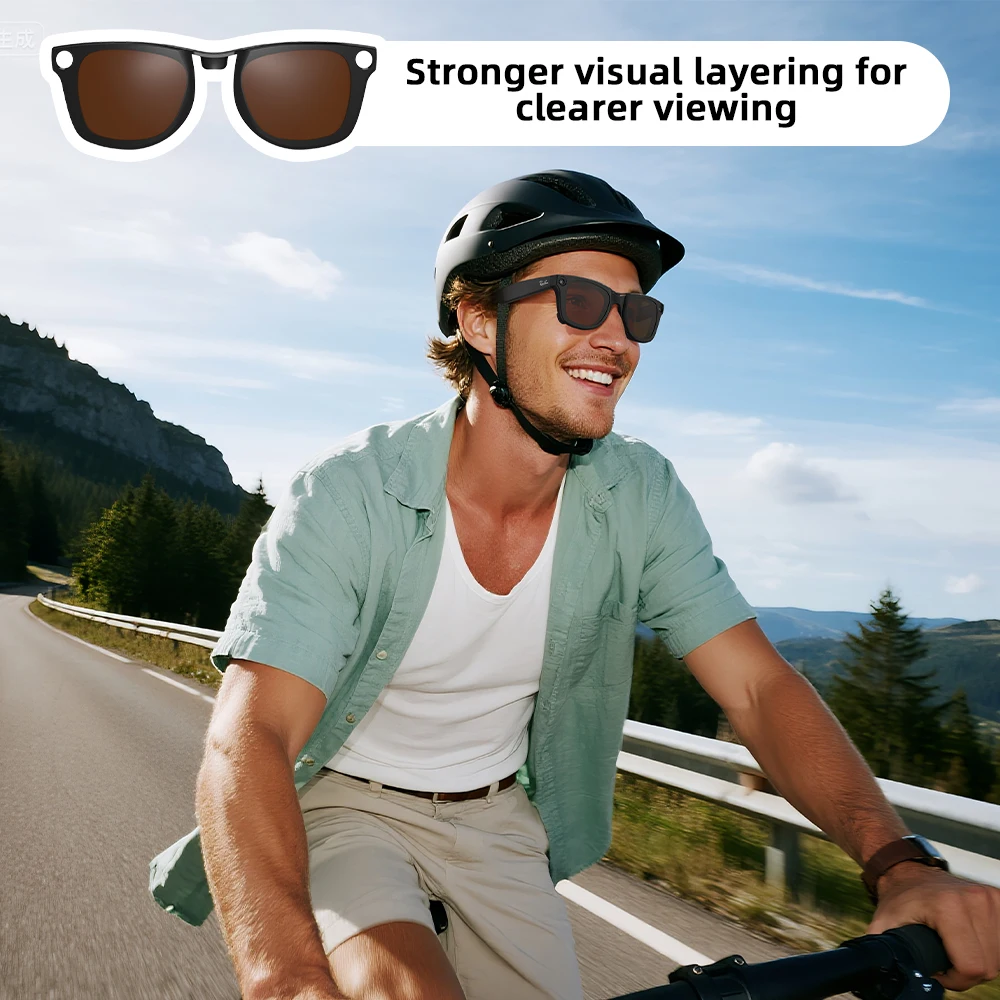 HIBLOKS Polarized Glasses Clip RW4006/RW4008 Smart Glasses Cool Fashion Sunglas
