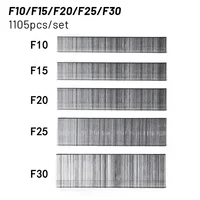 1105Pcs F15/F20/F25/F30 Nail Gun Straight Brad Nails 304 Stainless Steel Stapler Nailer Staples For Woodworking Furniture DIY 1