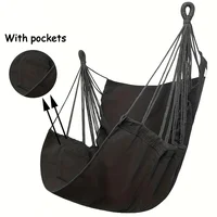 1 PC Comfort Canvas Hammock Chair - Relaxing College Dorm Swing, Sturdy Two Tie Ropes, Suitable for Indoor/Outdoor Use 2
