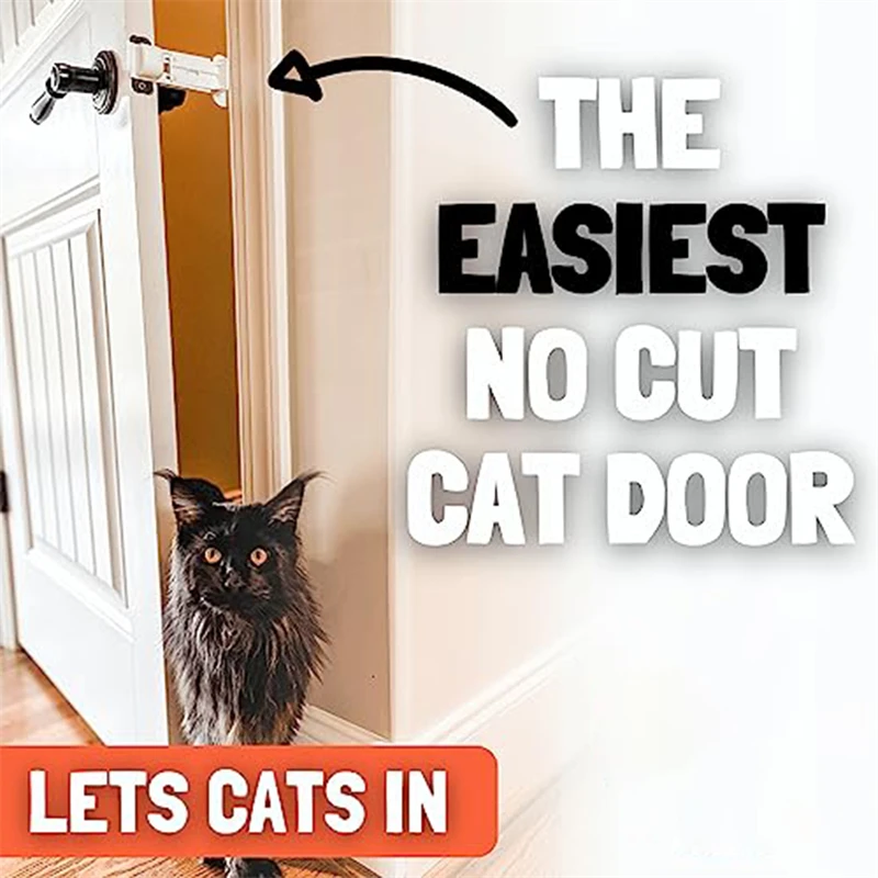 Catstop Latch Holder White Plastic Retractable Cat Door Portable Door Props For Cat Stopper Pet Simple Device