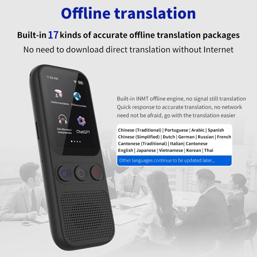 New Portable Audio Translator 138 Language Smart Translator Offline In Real Time Smart AI Voice instant language translator voice translator language translator