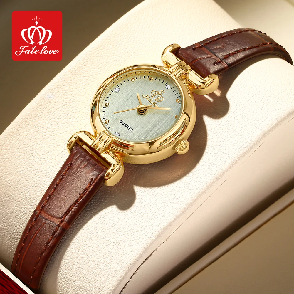 ساعة كوارتز نسائية ذهبية مقاومة للماء بحزام ستانلس...