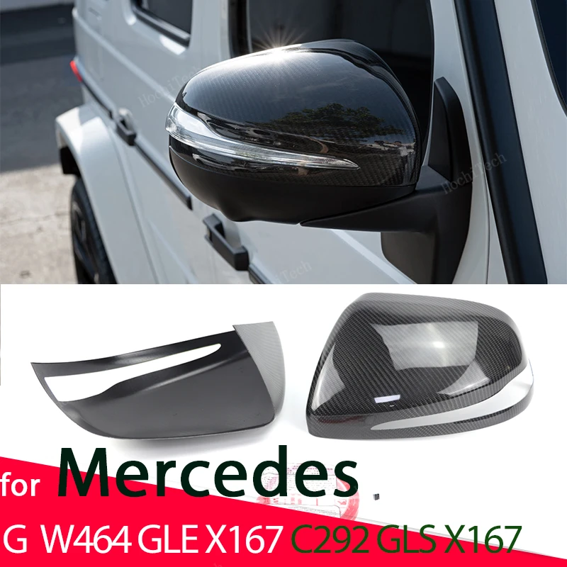 

Real Carbon Fiber Side Mirror cover Cap Sticker for Mercedes Benz G Class W464 GLE X167 Coupe C292 GLS X167 LHD