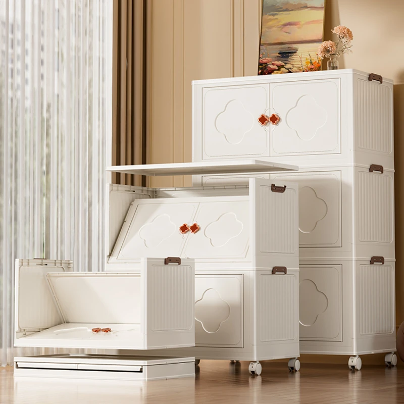 Shelves Kids Wardrobes Closet Bedroom White Mobile Storage Organizer Cabinet Hangers Penderie Enfant Modern Furniture CY50CW