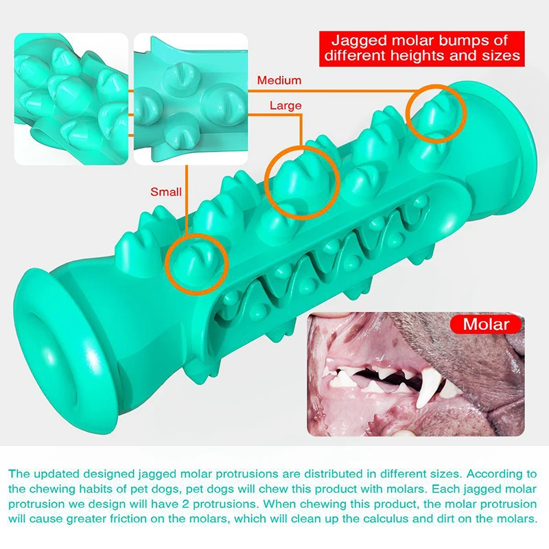 Dog Toys TPR Safe Puppy Dental Care Cleaning Toys Teething Stick Chewable Teeth Cleaning Bones Dog Toothbrush  Supplies 2