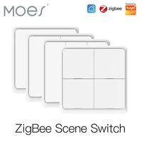 Moes ZigBee Wireless Scene Switch 12 control modes Handheld Push Button 2MQTT Setup Home Automation Scenario Tuya Smart Devices