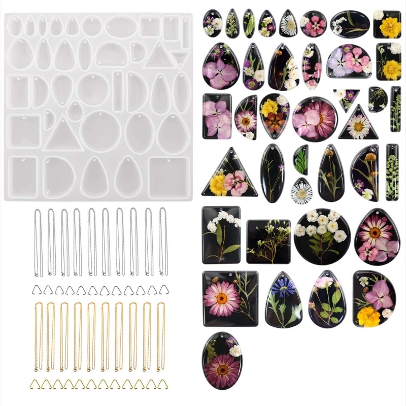

Resin Molds for DIY Crystals Silicone Mold Necklace Pendant Jewelry Making
