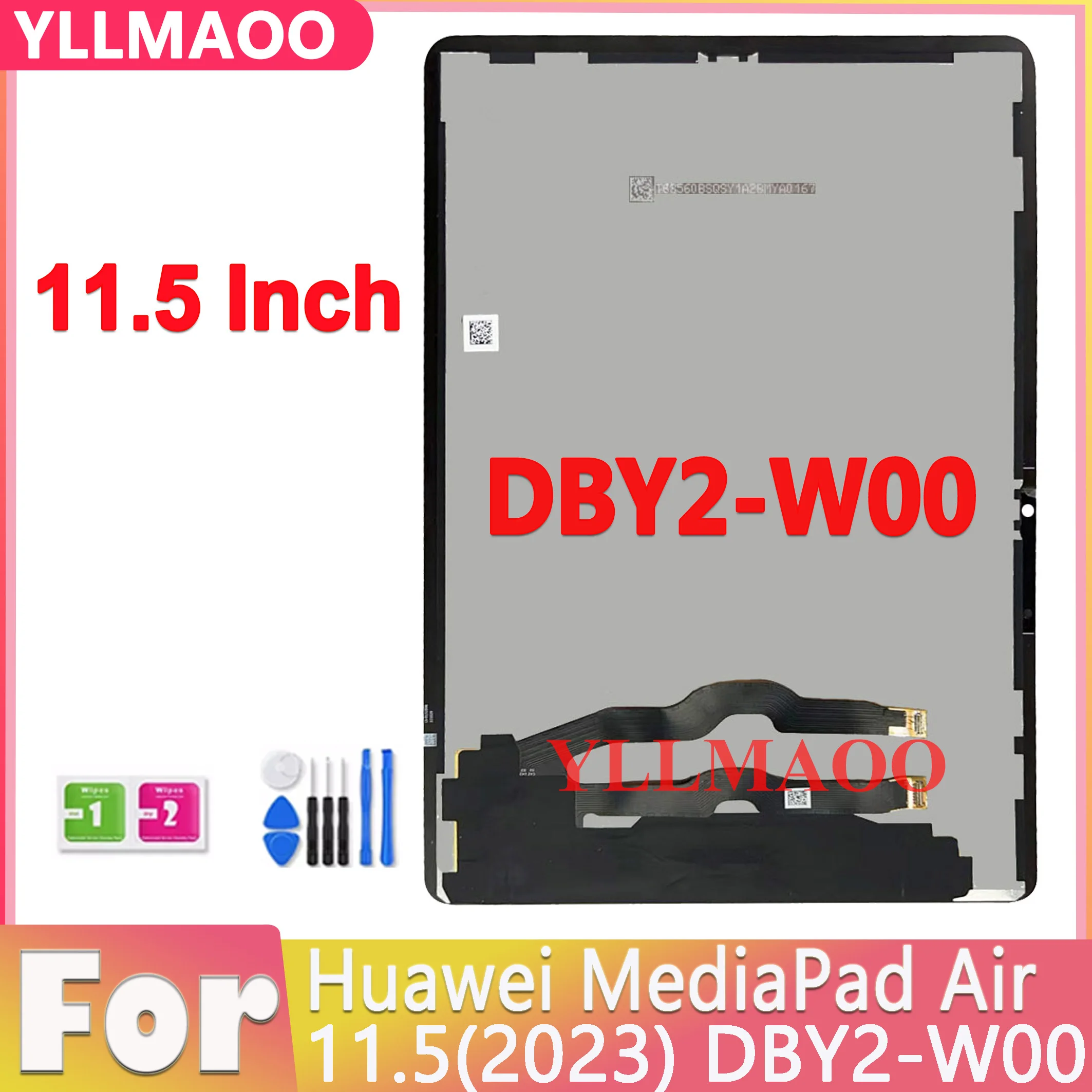 화웨이 메이트패드 에어 DBY2-W09 DBY2-W00 2023 LCD 디스플레이 터치 센서 유리 스크린 디지타이저 어셈블리 교체 부품, 11.5 인치