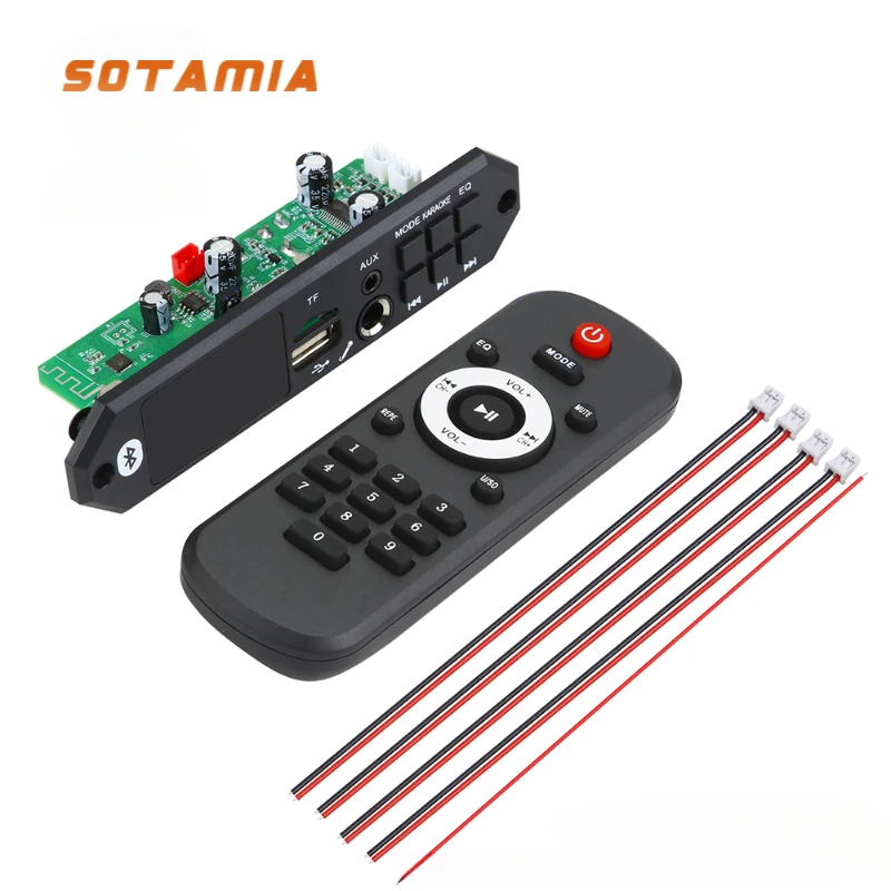 SOTAMIA Bluetooth Amplifier Board 2x40W Hifi Stereo Mini Amp Karaoke MP3 Decoding Board Lossless Decoder Support Microphone