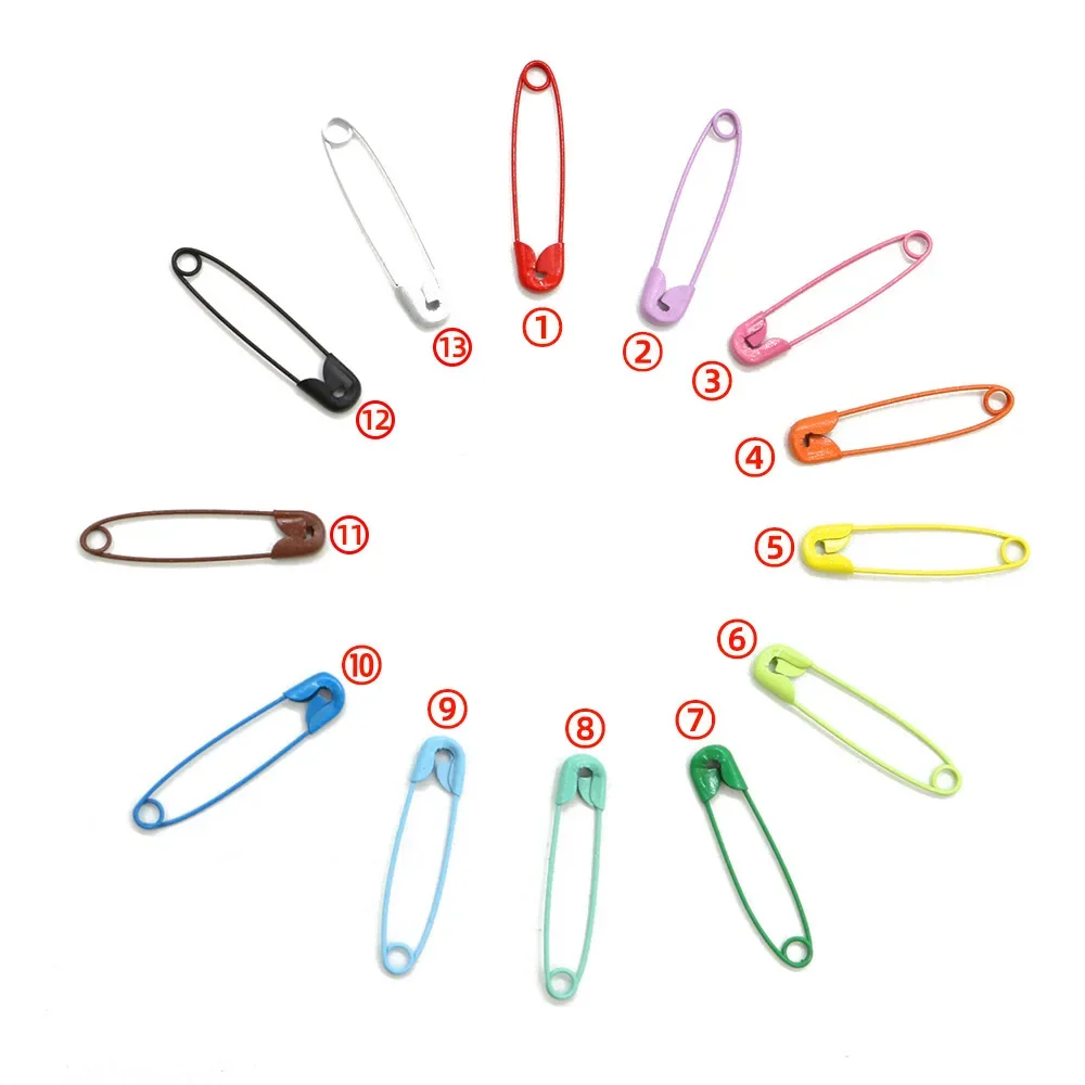 2024 Hot Selling 15 Color 300 Pieces/box 450 Pieces/box Colorful Safety Pin Set 32mm Versatile Household Pins for Clothing