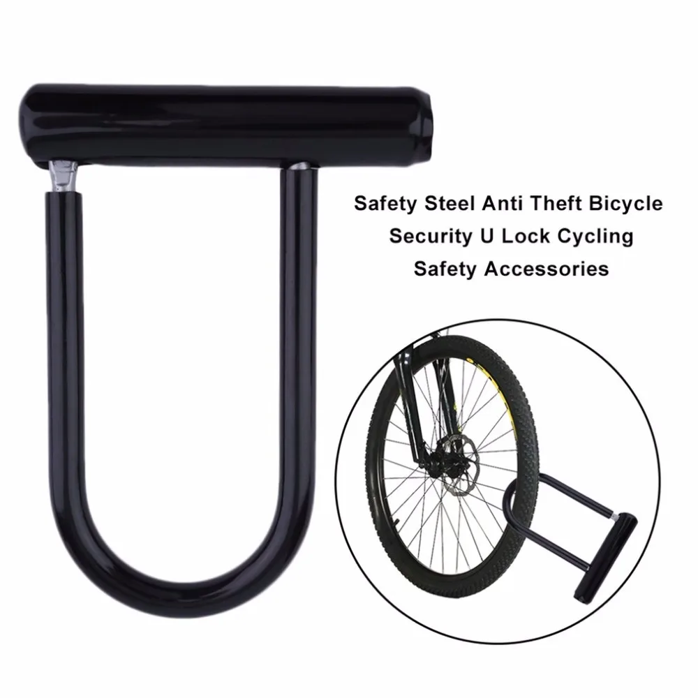 Bike U-Lock Heavy Duty Bicycle Locks Electric Scooter Padlock Anti-theft Bike Locks Set with Keys for Road Bicycles Accessories